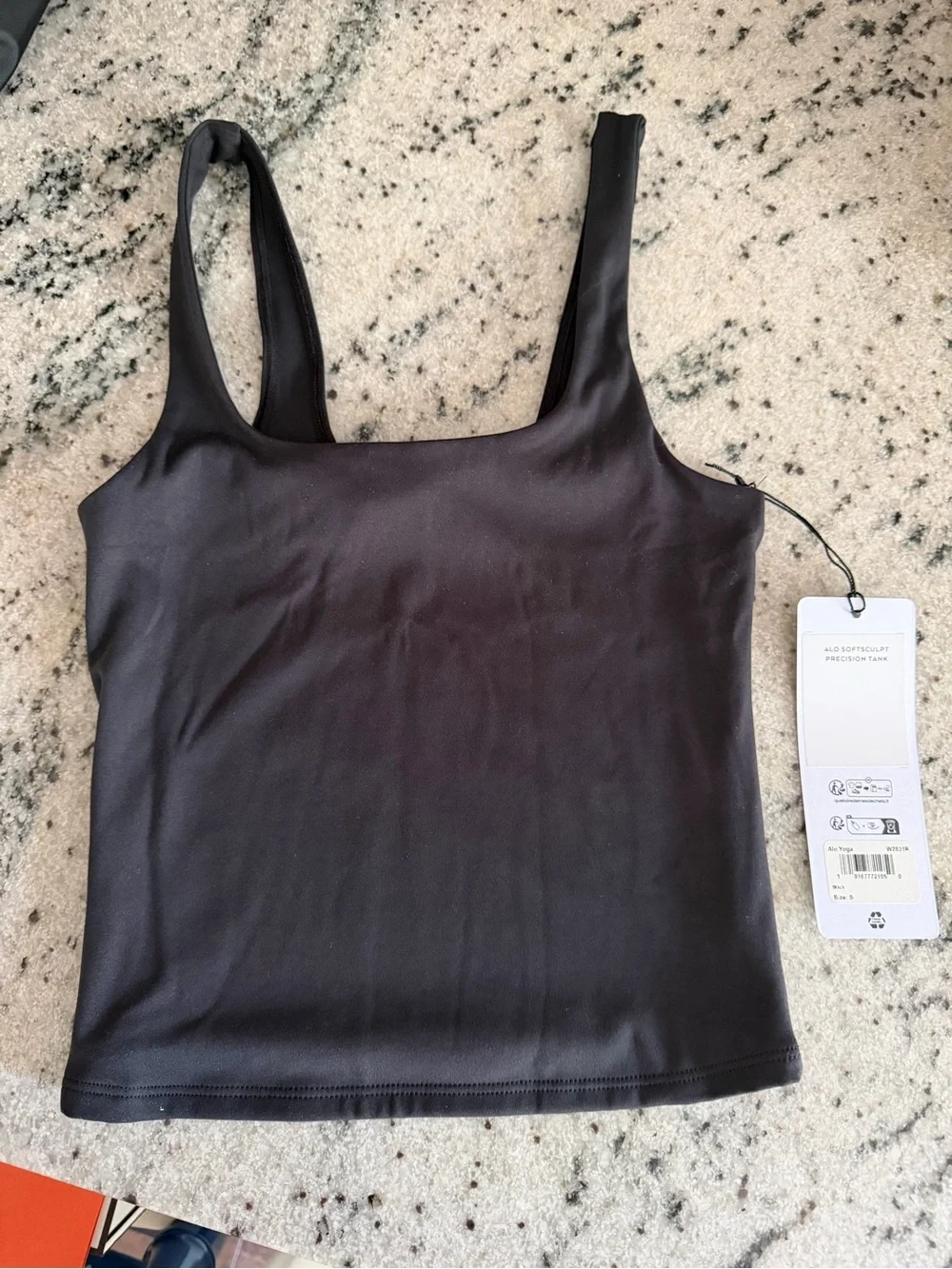 ALO Yoga Black Square Neck Tank Top